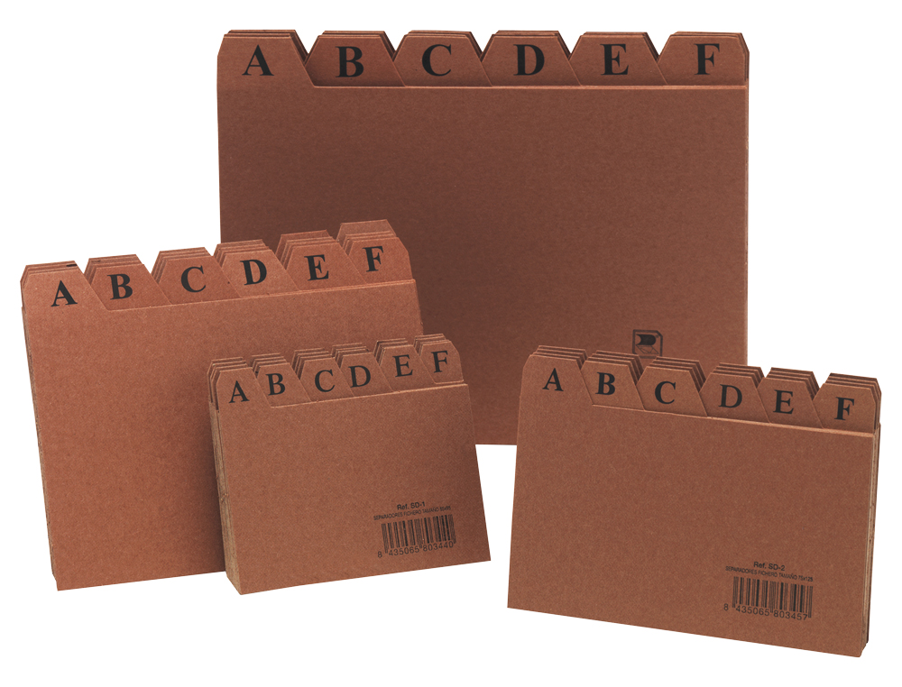 INDICE FICHERO CARTON N2 75X125 MM