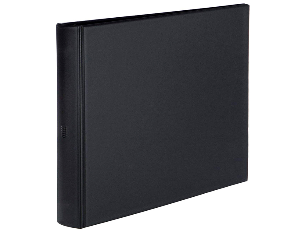 CARPETA MULTIFIN ALFA 3002-G 11 ANILLAS 39 MM PLASTICO CUARTO NEGRO 155X215 MM