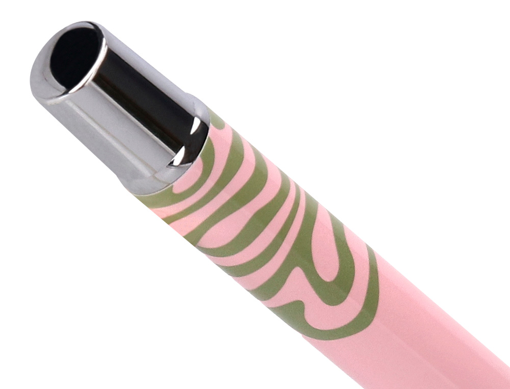 ROLLER BELIUS INK DREAMS ALUMINIO COLOR ROSA Y VERDE MATCHA PLATEADO FRASE INTERIOR TINTA NEGRA CAJA DE DISEO