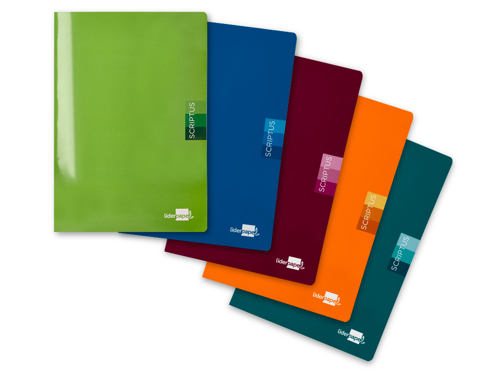 LIBRETA LIDERPAPEL SCRIPTUS A5 48 HOJAS 90GR CUADRO 8MM CON MARGEN