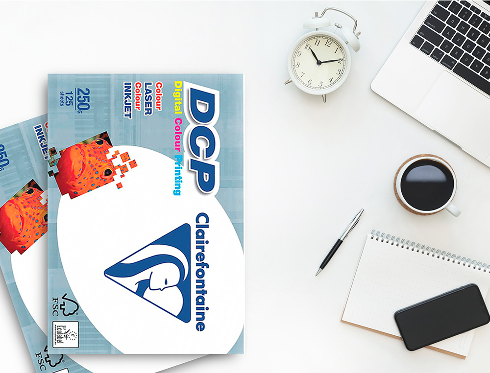 PAPEL FOTOCOPIADORA CLAIREFONTAINE DIN A4 250 GRAMOS PAQUETE DE 125 HOJAS